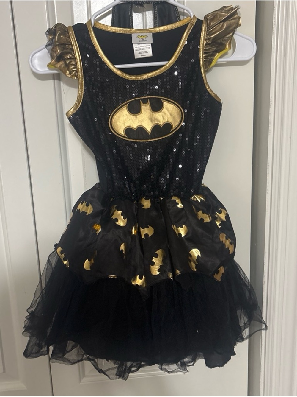 Batman Black and Gold Sequin Batgirl Tutu Dress